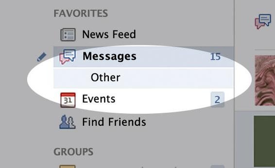Altered screencapture of Facebook.